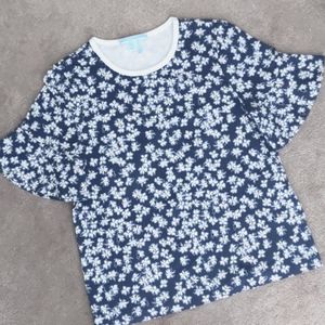 Draper James NWOT navy top